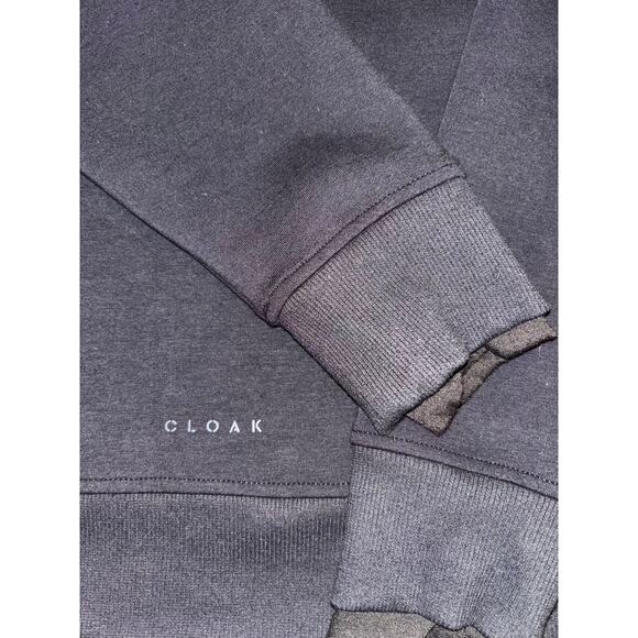 CLOAK Brand Men's Black Hoodie with Collarbone Zipper - Size Small - Picture 6 of 6